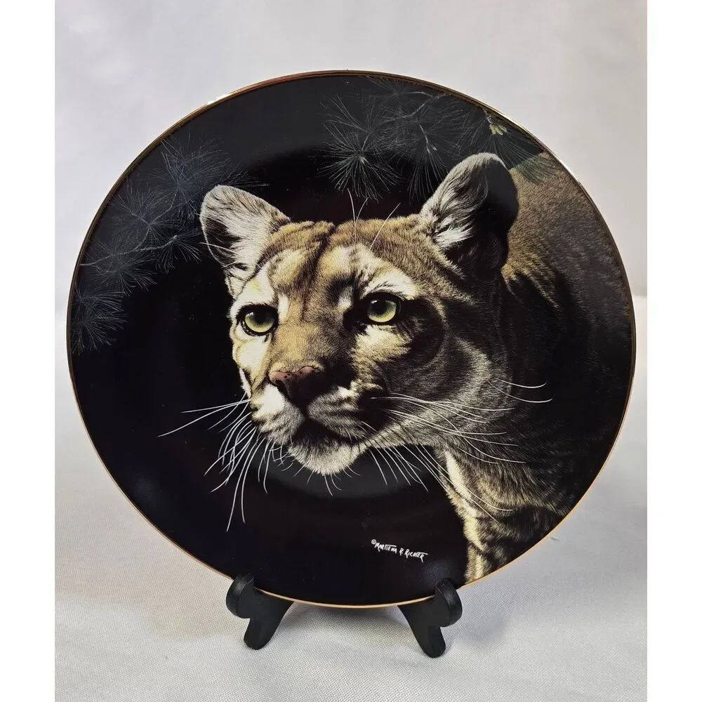 Martiena Richter American Cougar Collector Plate